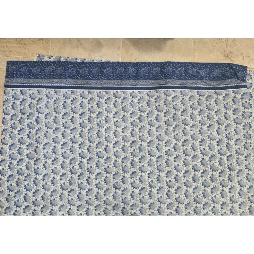 Vintage Springmade 80's Double Bed Size‎ Floral Flat Fitted Sheet Set Blue 54x76